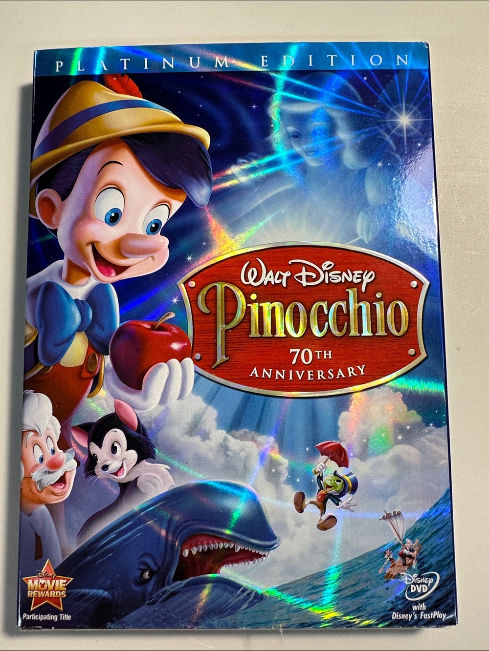 Walt Disney Pinocchio 70th Anniversary Platinum Edition DVD 1940 Animated Movie